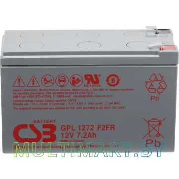 Аккумулятор для ИБП CSB Battery GPL1272 (12В/7.2 А/ч)